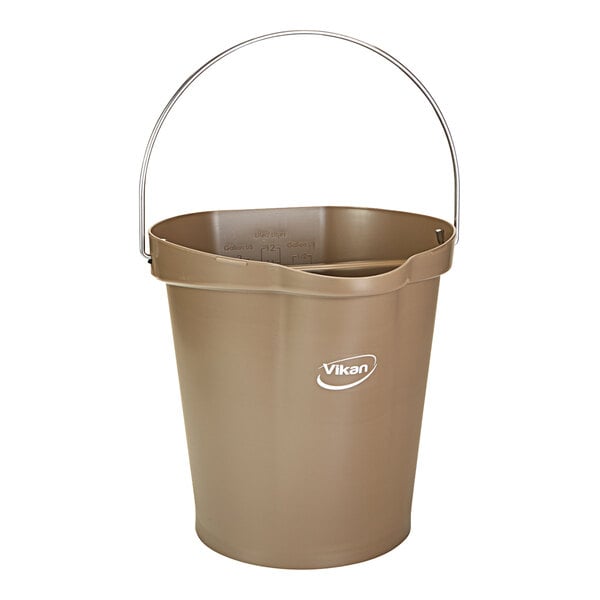 Vikan 3 Gallon Hygiene Bucket - Brown