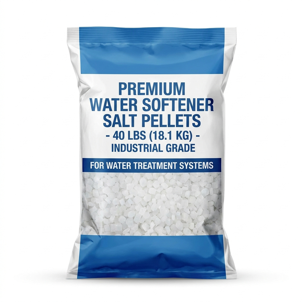 Water softener salt pellets, 40 lb bag