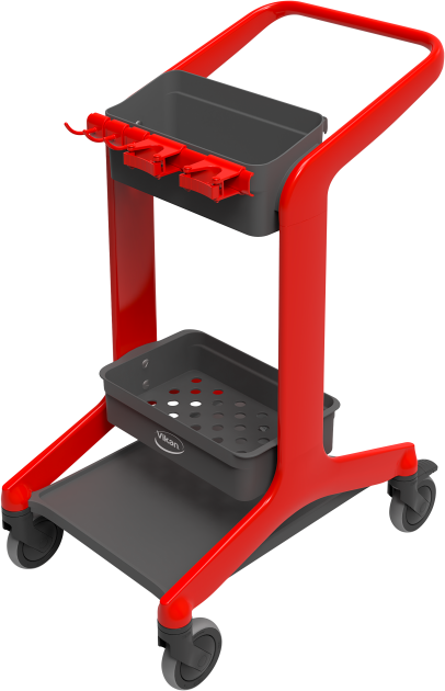 Vikan HyGo Mobile Cleaning Station - Red