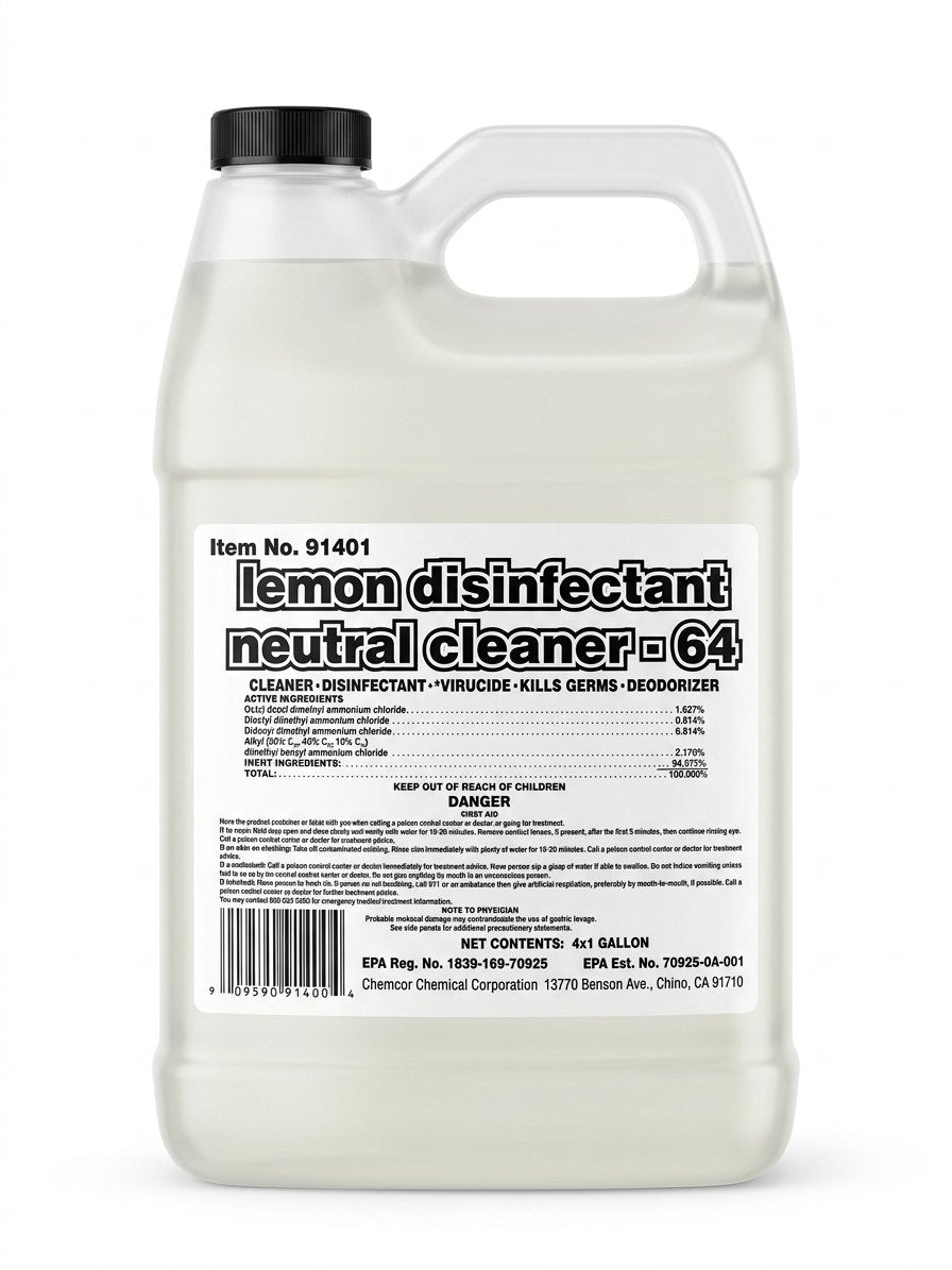 Lemon Disinfectant – 4 gallon/case