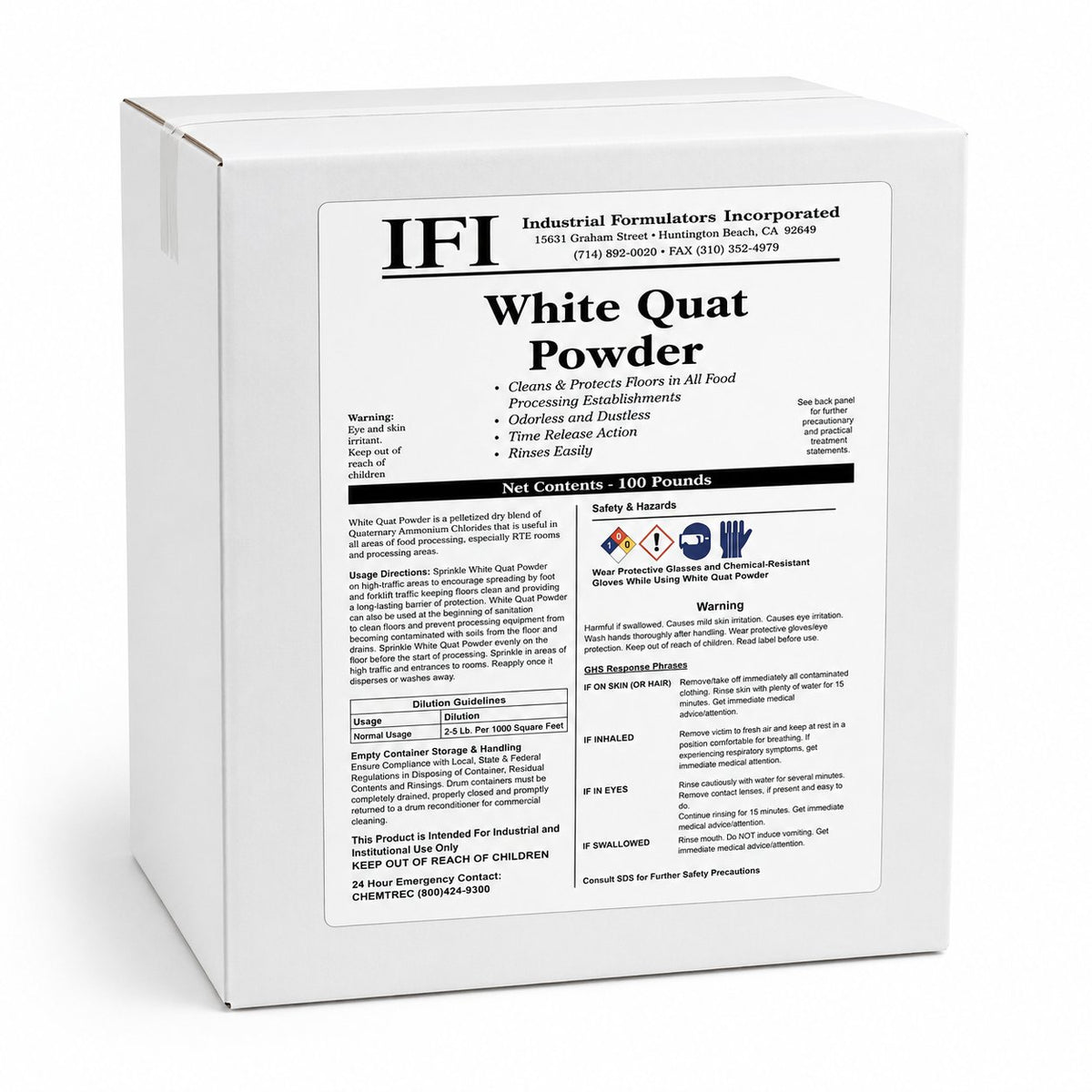 White Quat Powder – 100lb/drum
