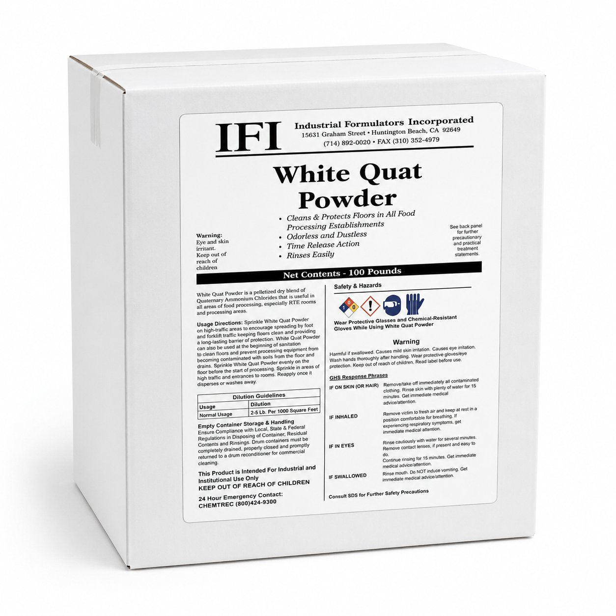 White Quat Powder – 100lb/drum